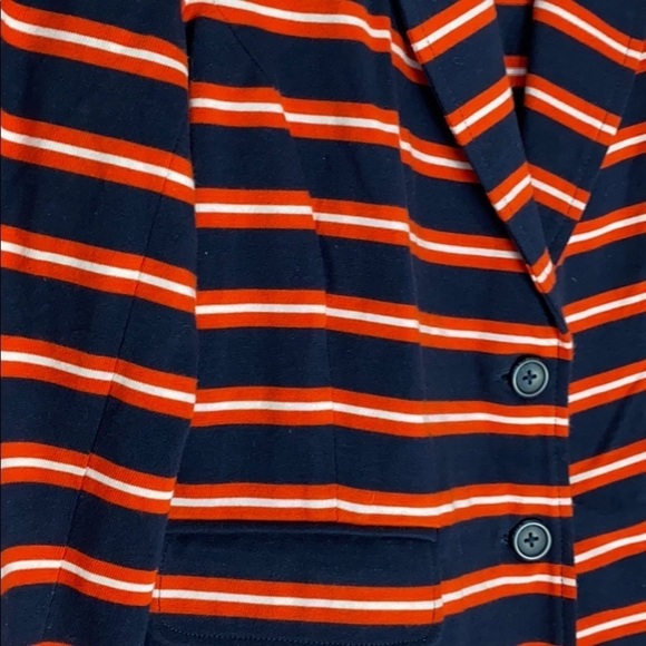 J. Crew Factory navy striped knit blazer XS - Picture 3 of 8